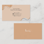 Minimal moderne Luxus-Visitenkarte Visitenkarte (Vorne/Hinten)