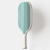 Minimal moderne, mint grüne, türkisfarbene Retrost Pickleball Schläger (Links)