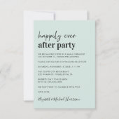 Minimal moderne Minze Hochzeitsempfehlung Einladung (Vorderseite)