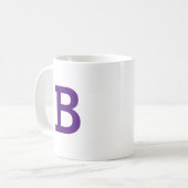 Minimal moderne Monogramm Anfangsbuchstabe dunkel Kaffeetasse (Vorderseite Links)