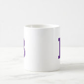 Minimal moderne Monogramm Anfangsbuchstabe dunkel Kaffeetasse (Mittel)