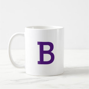 Minimal moderne Monogramm Anfangsbuchstabe dunkel Kaffeetasse