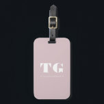 Minimal moderne Monogramm Rosa Rosa Namenssteine Gepäckanhänger<br><div class="desc">Minimal Modernes Monogram Blush Pink Name Sterne Gepäckanhänger für Ihren nächsten Urlaub,  Geschäftsreise oder Mädchen Reise.</div>