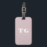 Minimal moderne Monogramm Rosa Rosa Namenssteine Gepäckanhänger<br><div class="desc">Minimal Modernes Monogram Blush Pink Name Sterne Gepäckanhänger für Ihren nächsten Urlaub,  Geschäftsreise oder Mädchen Reise.</div>