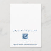 Minimal moderne Navy Blue Hotel und Weekend Events Begleitkarte (Rückseite)