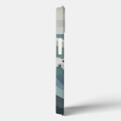 Minimal Moderne Ozeanwellen Wasserfarbene Leinwand Case-Mate iPhone Hülle (Rückseite / Rechts)