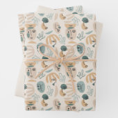 Minimal moderne Papiertücher Geschenkpapier Set (Beispiel)