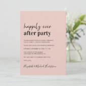 Minimal moderne QR Code Blush Wedding Reception Einladung (Stehend Vorderseite)