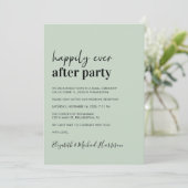 Minimal moderne QR-Code-Sage Hochzeitssaison Einladung (Stehend Vorderseite)