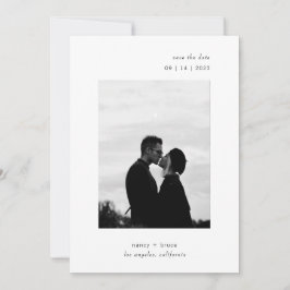 Minimal moderne QR-Foto Hochzeit Save The Date
