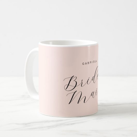 Minimal moderne rosa Brauerei Kaffeetasse (Vorderseite Links)