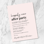 Minimal moderne rosa Hochzeitsempfehlung Ankündigung