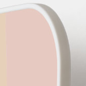 Minimal moderne rosa neutrale Pastellstreifen Pickleball Schläger (Linke Seite)