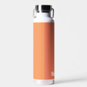 Minimal moderne rosa Orangenstreifen Personalisier Trinkflasche (Vorne)