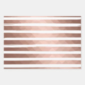 Minimal moderne rosa Streifen xmas Baum  Geschenkpapier Set (Vorderseite)