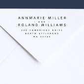 Minimal moderne Rücksendeadresse mit zwei Nachname Permastempel