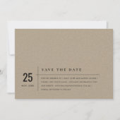 MINIMAL MODERNE RUSTISCHE KRAFTFAHRTTYPOGRAFIE WED SAVE THE DATE (Vorderseite)