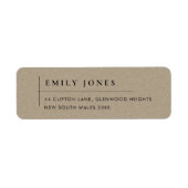 MINIMAL MODERNE RUSTISCHE KRAFTTYPOGRAFIE-ADRESSE (Vorne)