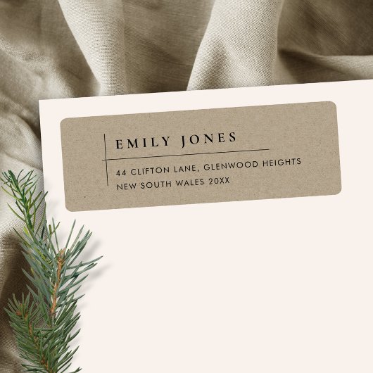 MINIMAL MODERNE RUSTISCHE KRAFTTYPOGRAFIE-ADRESSE