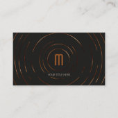 Minimal moderne Schwarz & Kupfer frisch Visitenkarte (Vorderseite)