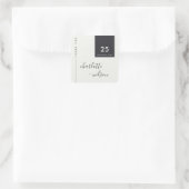 MINIMAL MODERNE SCHWARZ & WEISS DANK IHNEN WEDEN QUADRATISCHER AUFKLEBER (Tasche)