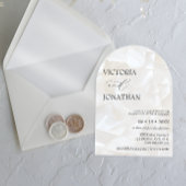 Minimal moderne Schwarz-Weiß-Hochzeit Einladung