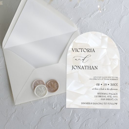 Minimal moderne Schwarz-Weiß-Hochzeit Einladung