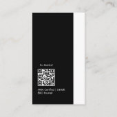 Minimal moderne Schwarz & Weiß Mobile Notar Public Visitenkarte (Rückseite)