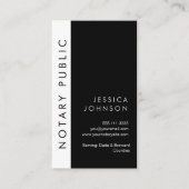 Minimal moderne Schwarz & Weiß Mobile Notar Public Visitenkarte (Vorderseite)