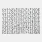 Minimal moderne Schwarz-Weiß-Squiggly-Linien Geschirrtuch (Horizontal)