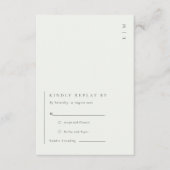 Minimal moderne Schwarz-weiße Typografie Hochzeit  Begleitkarte (Vorderseite)