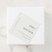 MINIMAL MODERNE SCHWARZE UND WEISSE TYPOGRAFISCHE GESCHENKANHÄNGER (Beispiel)