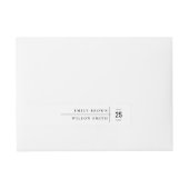 MINIMAL MODERNE SCHWARZE UND WEISSE TYPOGRAFISCHE  Rundum-Adressaufkleber (Vorderseite)