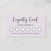 Minimal moderne Script Customer Loyalty Card Treuekarte (Vorderseite)