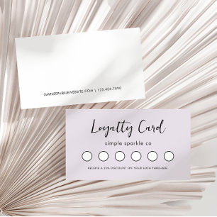 Minimal moderne Script Customer Loyalty Card Treuekarte