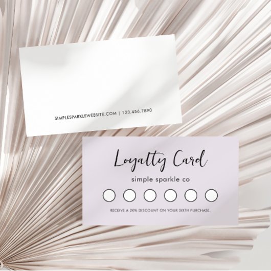 Minimal moderne Script Customer Loyalty Card Treuekarte
