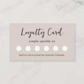 Minimal moderne Script Customer Loyalty Card Treuekarte (Vorderseite)