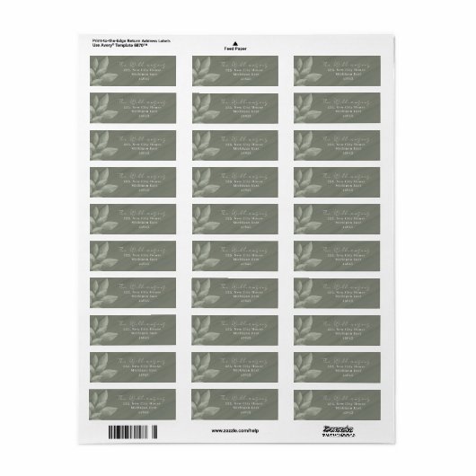 Minimal moderne Script-Rücksendeadresse (Vorne)