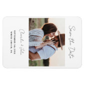 Minimal moderne SkriptWedding Save the Date Magnet (Horizontal)