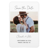 Minimal moderne SkriptWedding Save the Date Magnet (Vertikal)