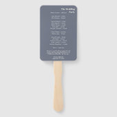 Minimal moderne Soft Gray Blue Lavender Typografie Fächer (Rückseite)