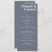 Minimal moderne Soft Gray Blue Lavender Typografie Programm (Vorne/Hinten)