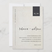 MINIMAL MODERNE SPEZKELTE STEINTYPOGRAFISCHE BREIT EINLADUNG (Vorderseite)