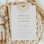 Minimal moderne Sun Sunshine Baby Dusche Einladung