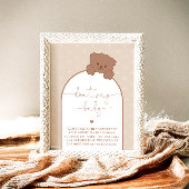 Minimal moderne Teddy Bear nicht Say Baby Game Poster