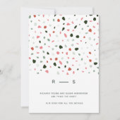 Minimal moderne Terrazzo Muster Grün rosa Hochzeit Einladung (Vorderseite)