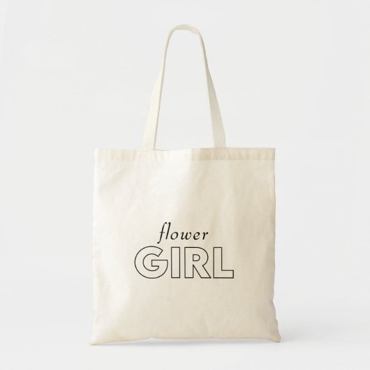 Minimal moderne Typografie Blumengebirge Girl Tote Tragetasche (Vorne)