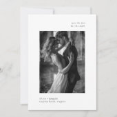 Minimal moderne Typografie Foto Wedding Rettete di Save The Date (Vorderseite)