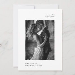 Minimal moderne Typografie Foto Wedding Rettete di Save The Date