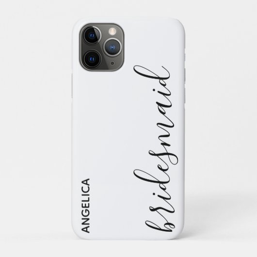 Minimal moderne Typografie Hochzeit Bridesmaid Ges Case-Mate iPhone Hülle (Rückseite)